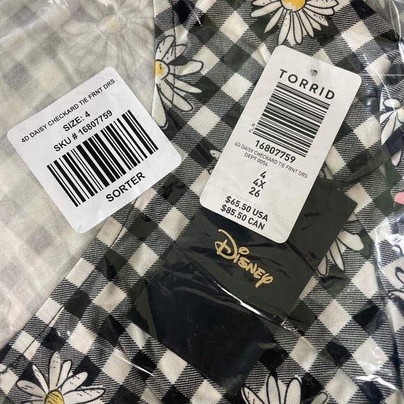 Torrid NWT Disney Mickey & Friends Tie-Front Dress Super Soft Daisy Duck Size 4X - Picture 8 of 8